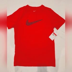 Nike Crimson Tee with Black Swoosh